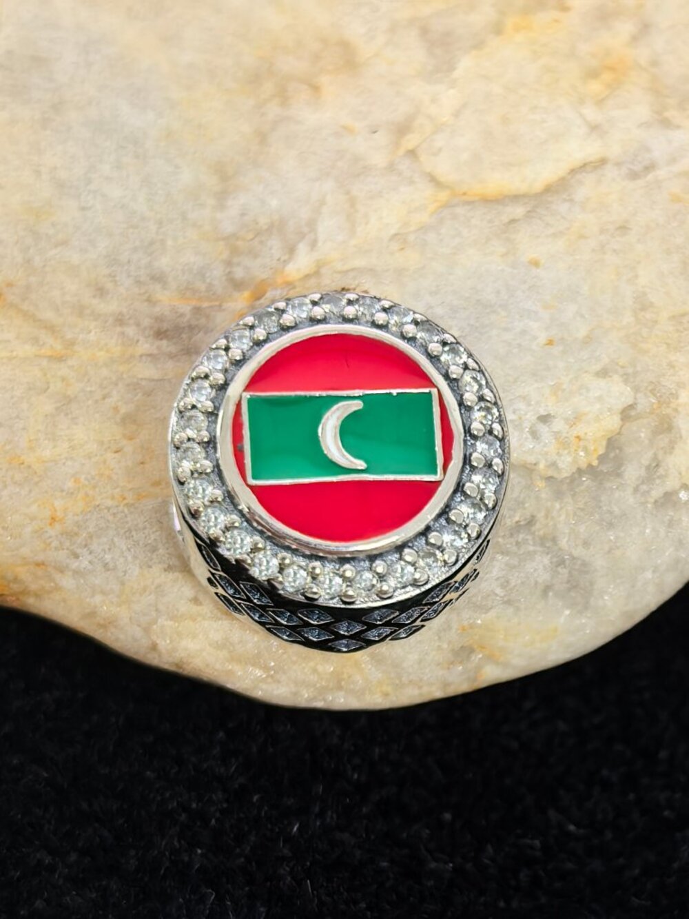 Pandora Maldives Flag Charm Pendant, S925 Silver Jewelry